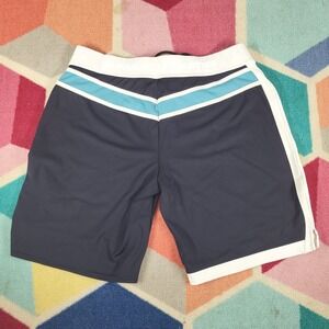Alphalete Athletics Athletic Shorts Dark Blue White Teal Logo Mens‎ Large